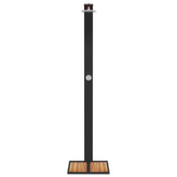 Doccia da Esterno Nera 50x55x224cm in Polyrattan e Legno Acacia