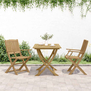 Sedie Giardino Pieghevoli 2 pz 58x54,5x90 cm Massello Acacia 365741
