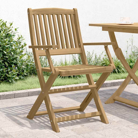 vidaXL Sedie Giardino Pieghevoli 4 pz 57,5x54,5x90 cm Massello Acacia