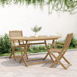 Tavolo da Giardino Pieghevole 160x85x75cm Legno Massello Acaciacod mxl 113724
