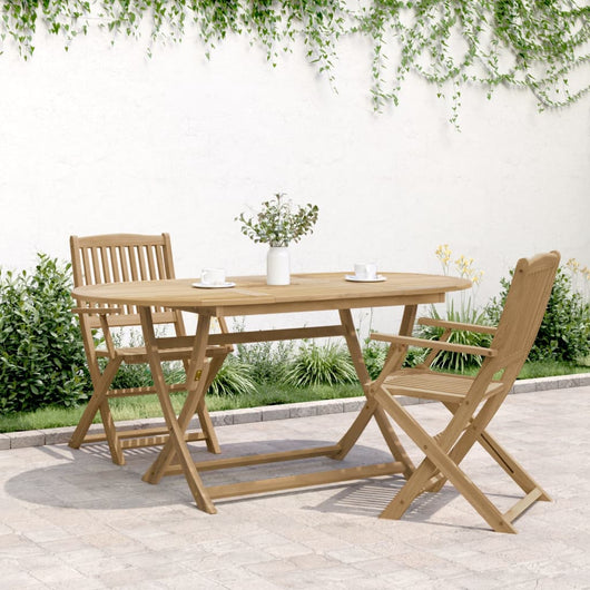Tavolo da Giardino-Tavolo da esterno Pieghevole 160x85x75cm Legno Massello Acacia