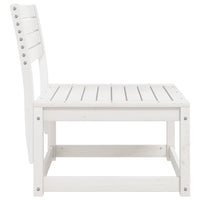 Divano da Giardino Bianco in Legno Massello di Pino