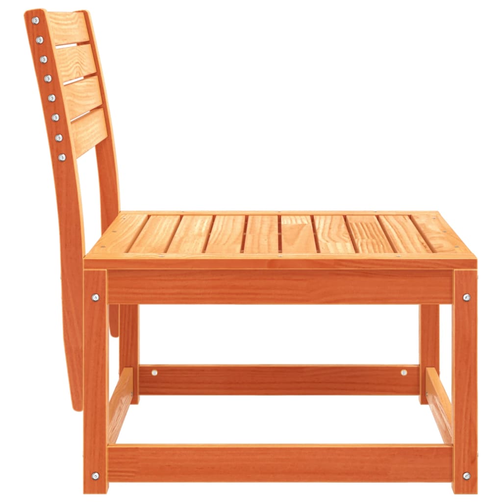 Divano da Giardino Marrone Cera in Legno Massello Pino 844671