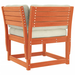 Divano Angolare Giardino Cuscini Marrone Cera 73x73x78 cm Pino 844686