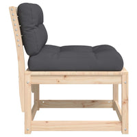 Divano da Giardino con Cuscini Legno Massello di Pino 844689