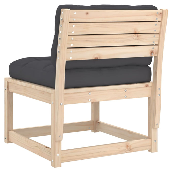 Divano da Giardino con Cuscini Legno Massello di Pino 844689