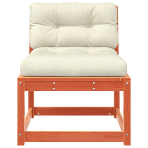 Divano Giardino Cuscini-Sofa da Giardino-Divanetto da esterno Marrone Cera Massello di Pino