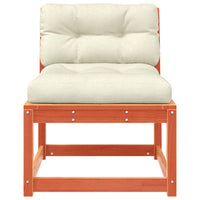 Divano Giardino Cuscini Marrone Cera Massello di Pino 844691