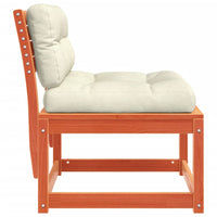 Divano Giardino Cuscini Marrone Cera Massello di Pino 844691