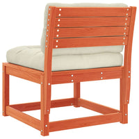 Divano Giardino Cuscini-Sofa da Giardino-Divanetto da esterno Marrone Cera Massello di Pino