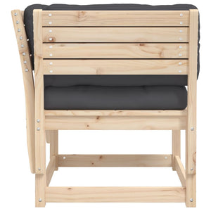 Divano Giardino con Braccioli con Cuscini-Sofa da Giardino-Divanetto da esterno Legno Massello Pino