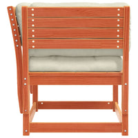 Divano Giardino Braccioli con Cuscini-Sofa da Giardino-Divanetto da esterno Marrone Cera di Pino