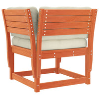 Divano Giardino Braccioli con Cuscini-Sofa da Giardino-Divanetto da esterno Marrone Cera di Pino