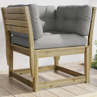 Divano Giardino Braccioli con Cuscini-Sofa da Giardino-Divanetto da esterno Legno di Pino Impregnato