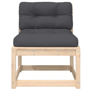 Divani da Giardino con Cuscini 2 pz Legno Massello di Pino 844704