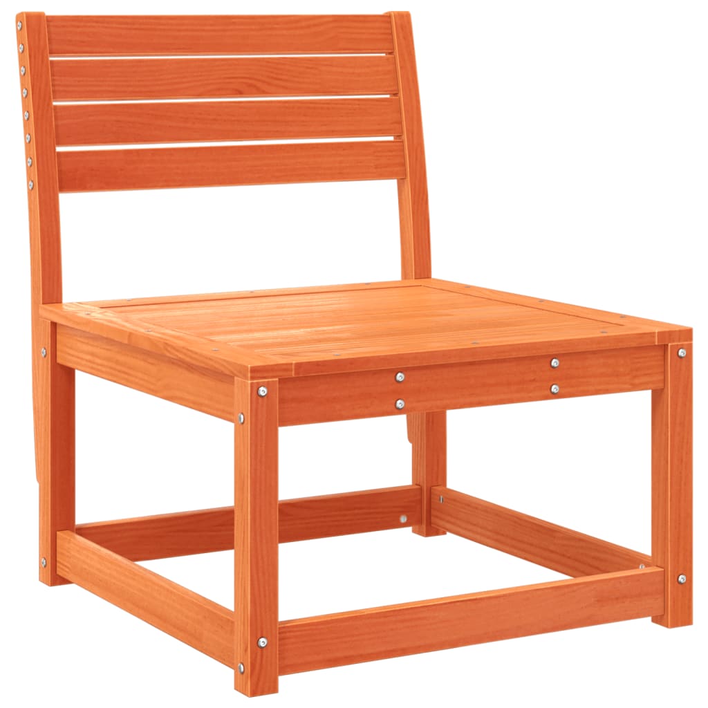 Divani Giardino con Cuscini 2 pz Marrone Cera Massello di Pino 844706