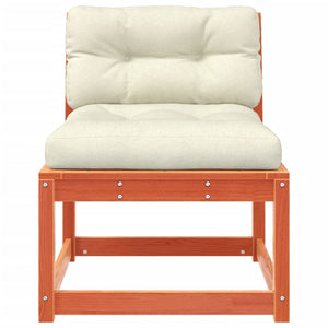 Divani Giardino con Cuscini 2 pz Marrone Cera Massello di Pino 844706