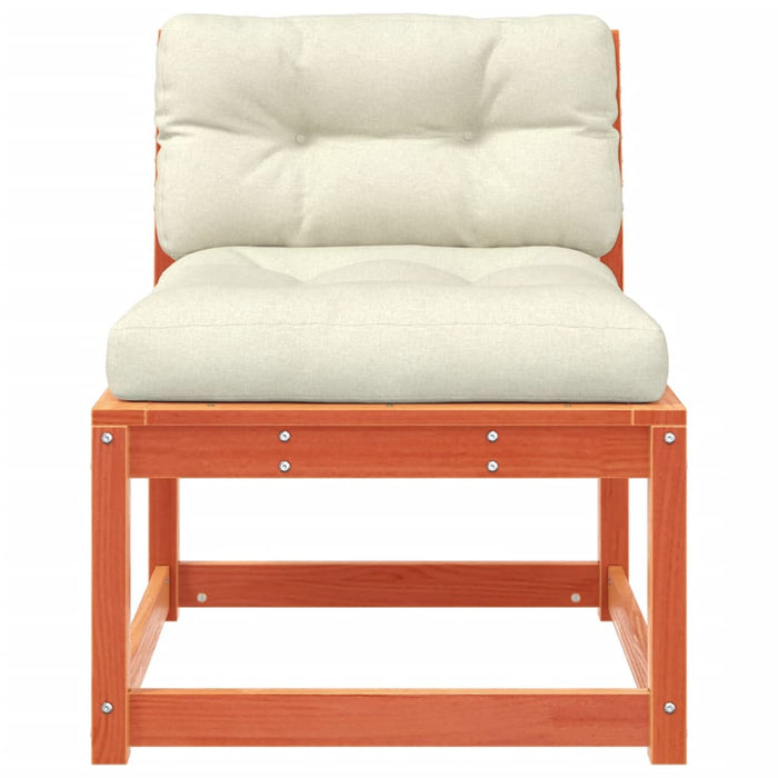 Divani Giardino con Cuscini 2 pz Marrone Cera Massello di Pino 844706