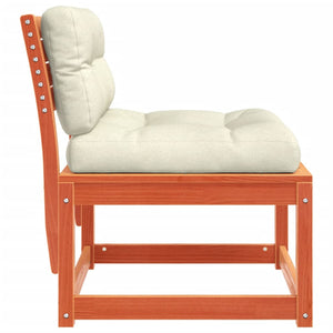 Divani Giardino con Cuscini 2 pz Marrone Cera Massello di Pino 844706