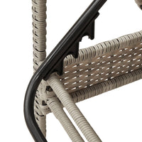 Lettino con Cuscino Grigio Chiaro 63x200x81 cm in Polyrattan 368304