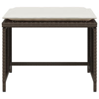 Sedia da Giardino con Poggiapiedi in Polyrattan Marrone 368617