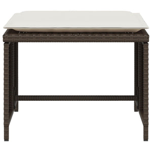 Sedia da Giardino con Poggiapiedi in Polyrattan Marrone 368617