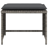 Poltrona da Giardino con Poggiapiedi Grigia in Polyrattan 368618