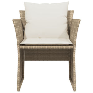 vidaXL Sedia da Giardino con Poggiapiedi in Polyrattan Beige