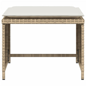 Sedia da Giardino con Poggiapiedi in Polyrattan Beige 368620