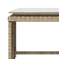 Sedia da Giardino con Poggiapiedi in Polyrattan Beige 368620