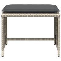 vidaXL Sedia da Giardino con Poggiapiedi in Polyrattan Grigio Chiaro