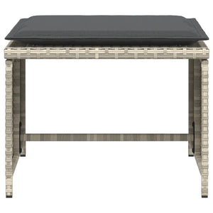 vidaXL Sedia da Giardino con Poggiapiedi in Polyrattan Grigio Chiaro