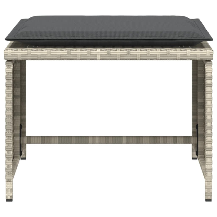 vidaXL Sedia da Giardino con Poggiapiedi in Polyrattan Grigio Chiaro