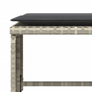 vidaXL Sedia da Giardino con Poggiapiedi in Polyrattan Grigio Chiaro