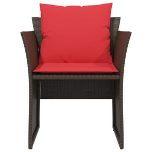 vidaXL Sedia da Giardino con Poggiapiedi in Polyrattan Marrone