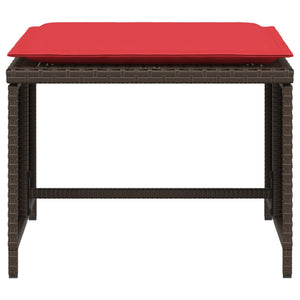 vidaXL Sedia da Giardino con Poggiapiedi in Polyrattan Marrone