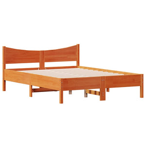 Letto senza Materasso Marrone Cera 120x200 cm in Legno di Pino 844732