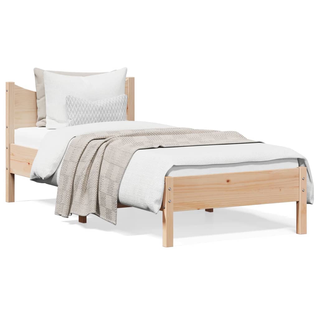 Letto senza Materasso 90x200 cm in Legno Massello di Pino 844737
