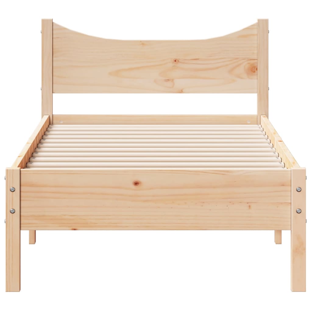 Letto senza Materasso 90x200 cm in Legno Massello di Pino 844737