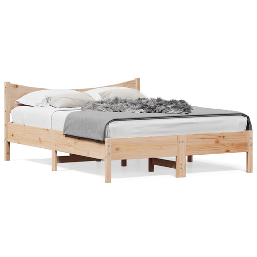 Letto senza Materasso 140x190 cm in Legno Massello di Pino 844741