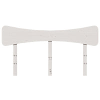 Testiera Bianca 140 cm in Legno Massello di Pino 844778