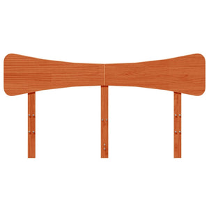 Testiera Marrone Cera 140 cm in Legno Massello di Pino 844780