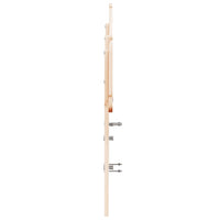 Testiera-Testata-Testiera Decorativa 120 cm in Legno Massello di Pino 756570