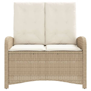 Panca Reclinabile da Giardino con Cuscini Beige in Polyrattancod mxl 87710