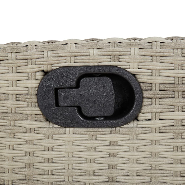 Panca Reclinabile Giardino con Cuscini Grigio Chiaro Polyrattan 368231