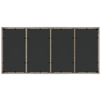 Tavolo Giardino Piano Vetro Grigio Chiaro 190x90x75 Polyrattan 368128