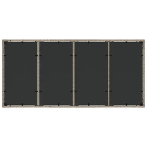 Tavolo Giardino Piano Vetro Grigio Chiaro 190x90x75 Polyrattan 368128