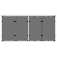 Tavolo Giardino Piano in Vetro Bianco 190x90x75 cm Polyrattan 368129