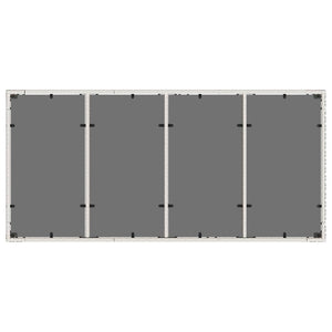 Tavolo Giardino Piano in Vetro Bianco 190x90x75 cm Polyrattan 368129