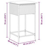 Sgabelli da Bar con Cuscini 2 pz Grigi in Polyrattan 368319